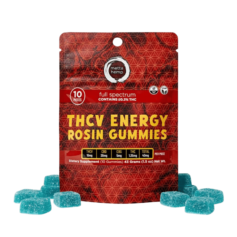 Metta Hemp THCV Energy Gummies Full-Spectrum THC
